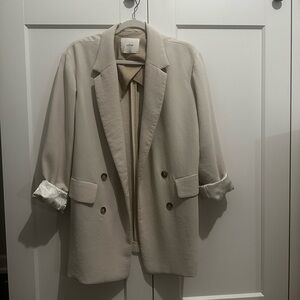 Aritzia Wilfred Cherrelle Bone Jacket/Blazer